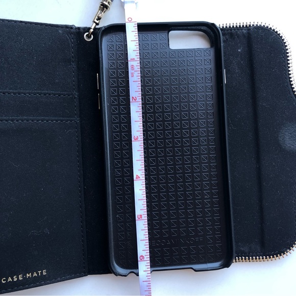 Rebecca Minkoff Folio Wallet Iphone 6/6s Plus Black Floral Multicolor Wristlet - Picture 8 of 12